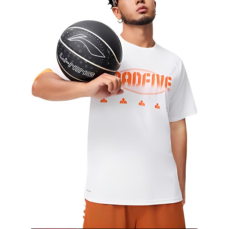 Li Ning BADFIVE T Shirt Men's Ivory ATSU079-1