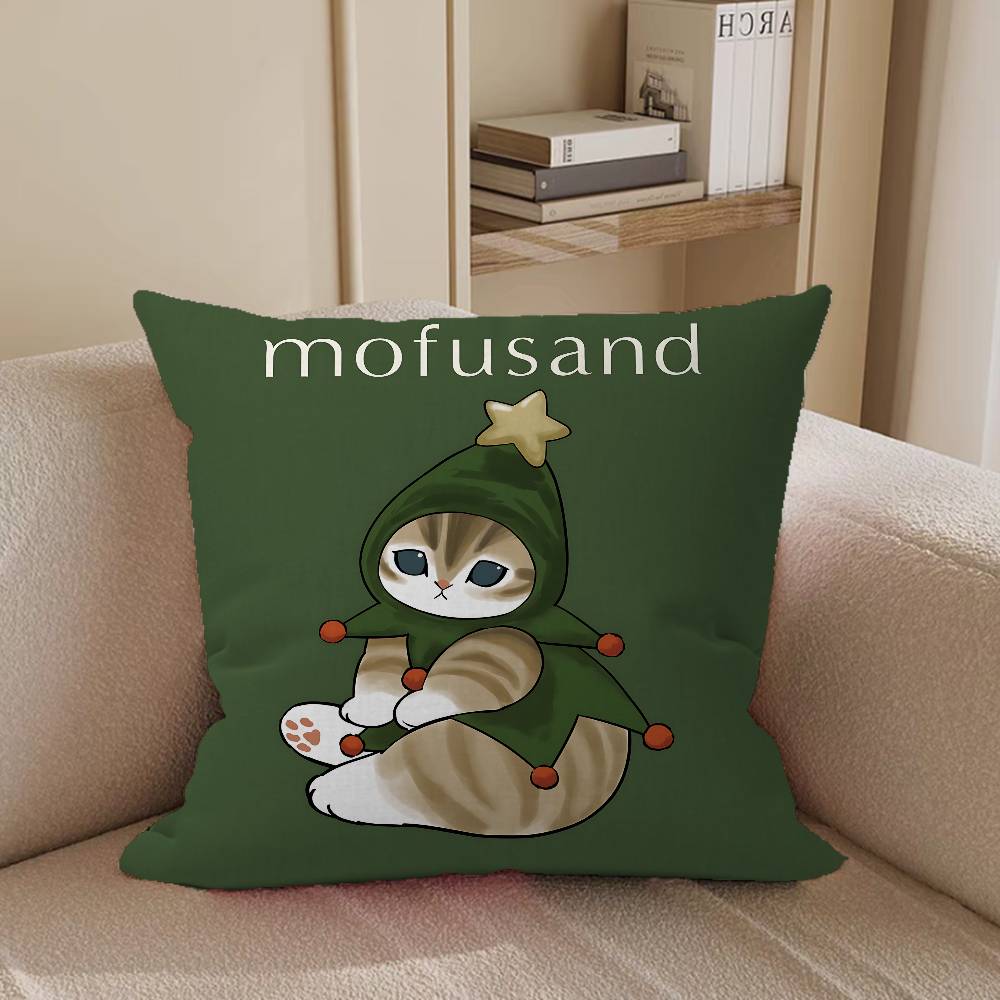 

Funny Cat M-mofusandS Pillow Cover Design Cushion Cover Decor Holiday Decorati 12x12Inch