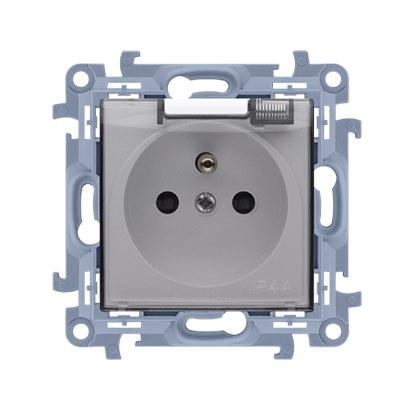 Plug Socket for IP44 Version with Seal - Transparent Flap (module)