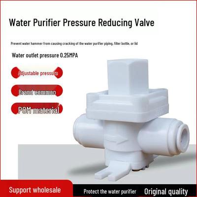 Adjustable Quick Connect Water Pressure Reducing Valve for Purifiers - 1/4 & 3/8 Inch, Eliminates Water Hammer