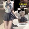 Jiayin Erotic Underwear JK Uniform Pure Lust Spice Girls Sexy Suit Passion Skirt Free of Backless Uniform Temptation