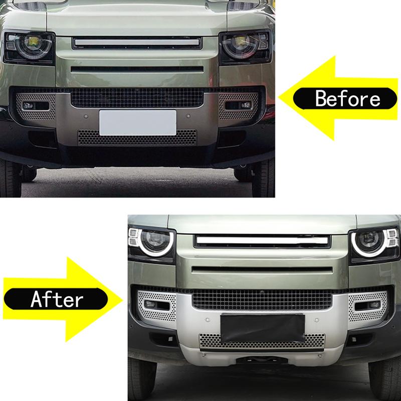 For Land Rover Defender 90 110 2020-2026 Stainless Steel Car Front Bumper Skid Protector Guard Plate Cover Car Accessories