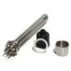 Lujinxun Heating Element With Probe / Ground Screw DN32 1 1/4" BSP Thread 3U Tubular Electrical Immersion Heater 3/4.5/6/9/12KW