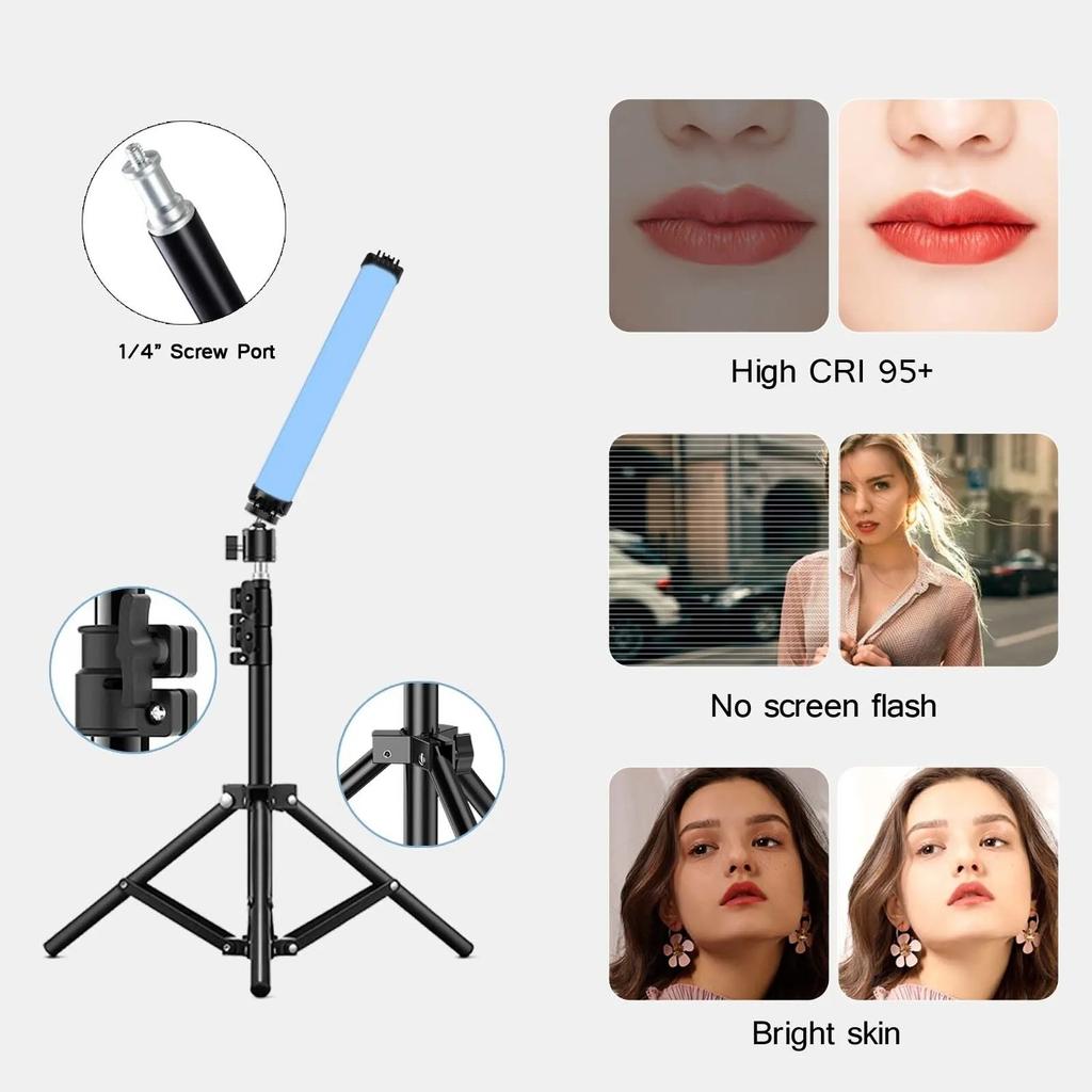 RGB Photographic Lighting 2700-7500K Magnet Photography Mini Handheld LED Light Stick Tube Stick Lamp For Video Vlog Fill Light