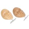2 Set Makeup Practice Face 5D Silicone Full Face Makeup Mannequin Face with Stand for Emerging