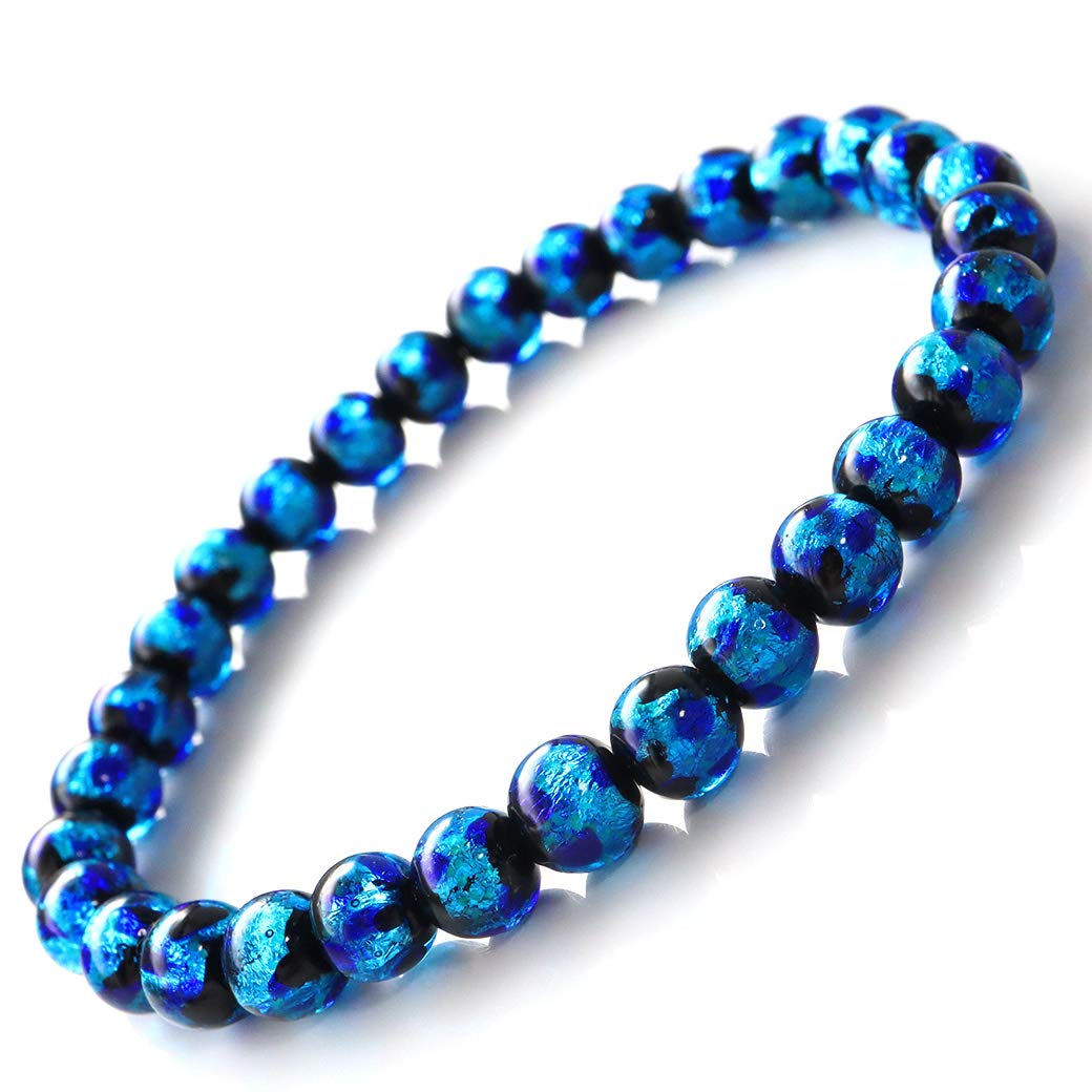 

Браслет из стекла светлячок 6 мм синий тип B стрекоза шар Окинава сувенир [ЗОЛОТОЙ КАМЕНЬ]