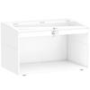 Gabbia per Criceti Casa per Piccoli Animali con Coperchio Articolato e Finestra Trasparente in Acrilico 80x50x50 cm Bianco