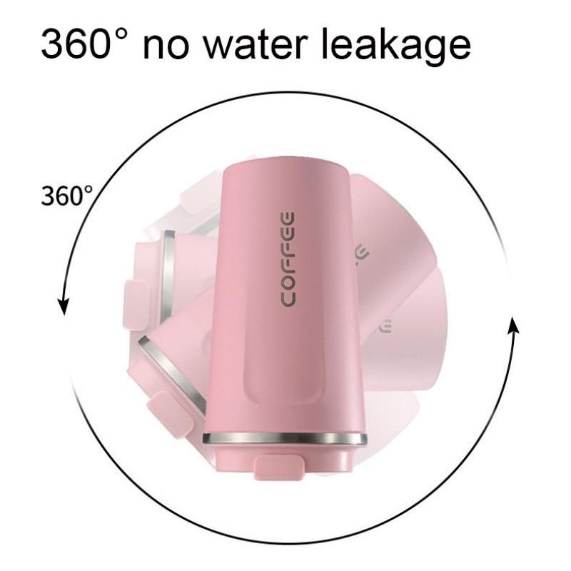 New Intelligent Temperature Measurement Stainless Steel Coffee Cup Thermos Cup Solid Color Gradual Change Optional Portable