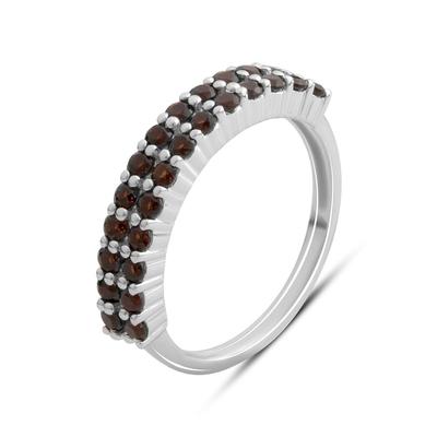 Silver Ring with Natural Garnet, Item Weight 2.84 G (2182061)