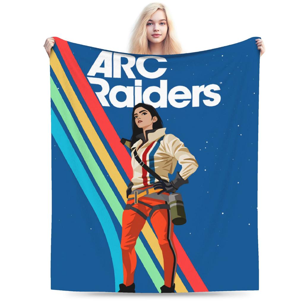 Soft Blankets Kids Adult Decorative Vintage Arc Raiders Dude I Said Friendly Throw Blanket  Flannel Bedspread Sofa Bed Cover