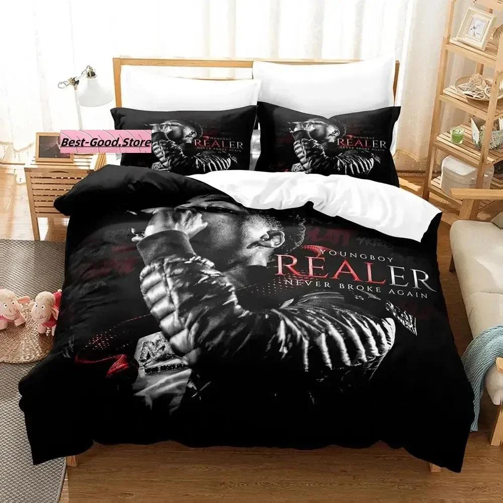 Rap YoungBoy Never Broke Again Beding Set Single Twin Print With Pilowcase Bed Soft Duvet Cover Single Double Quen Super King-Sized Dimensionsd