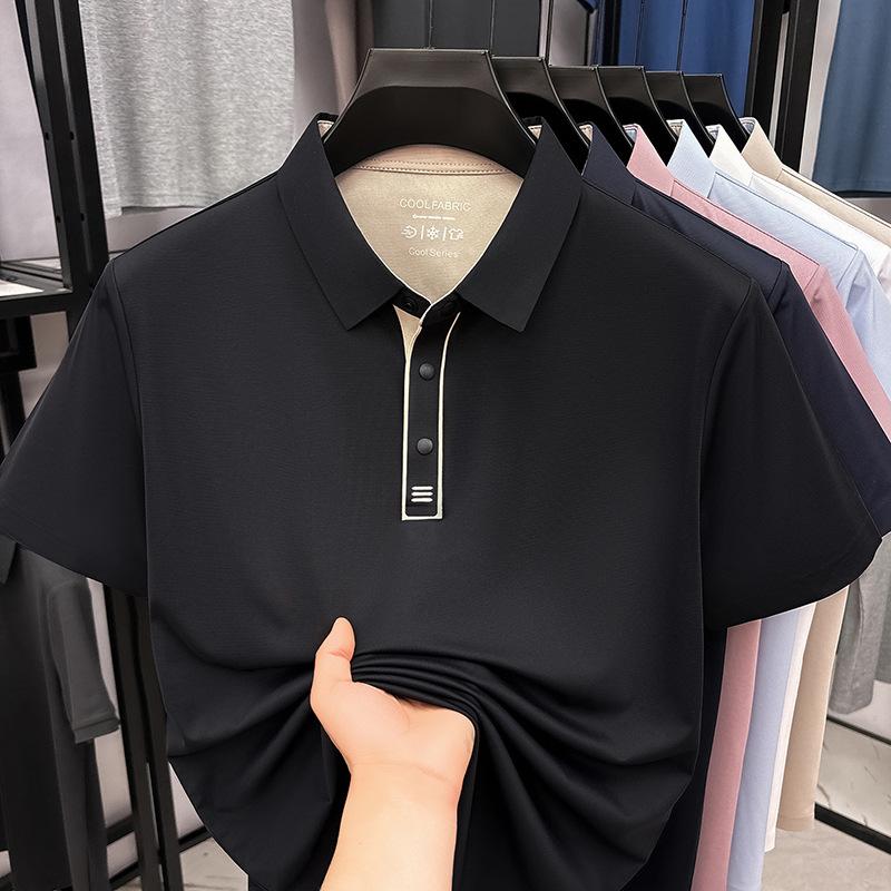 Summer Men'st Lapel Collar Breathable Minimalist Short Sleevepolo
