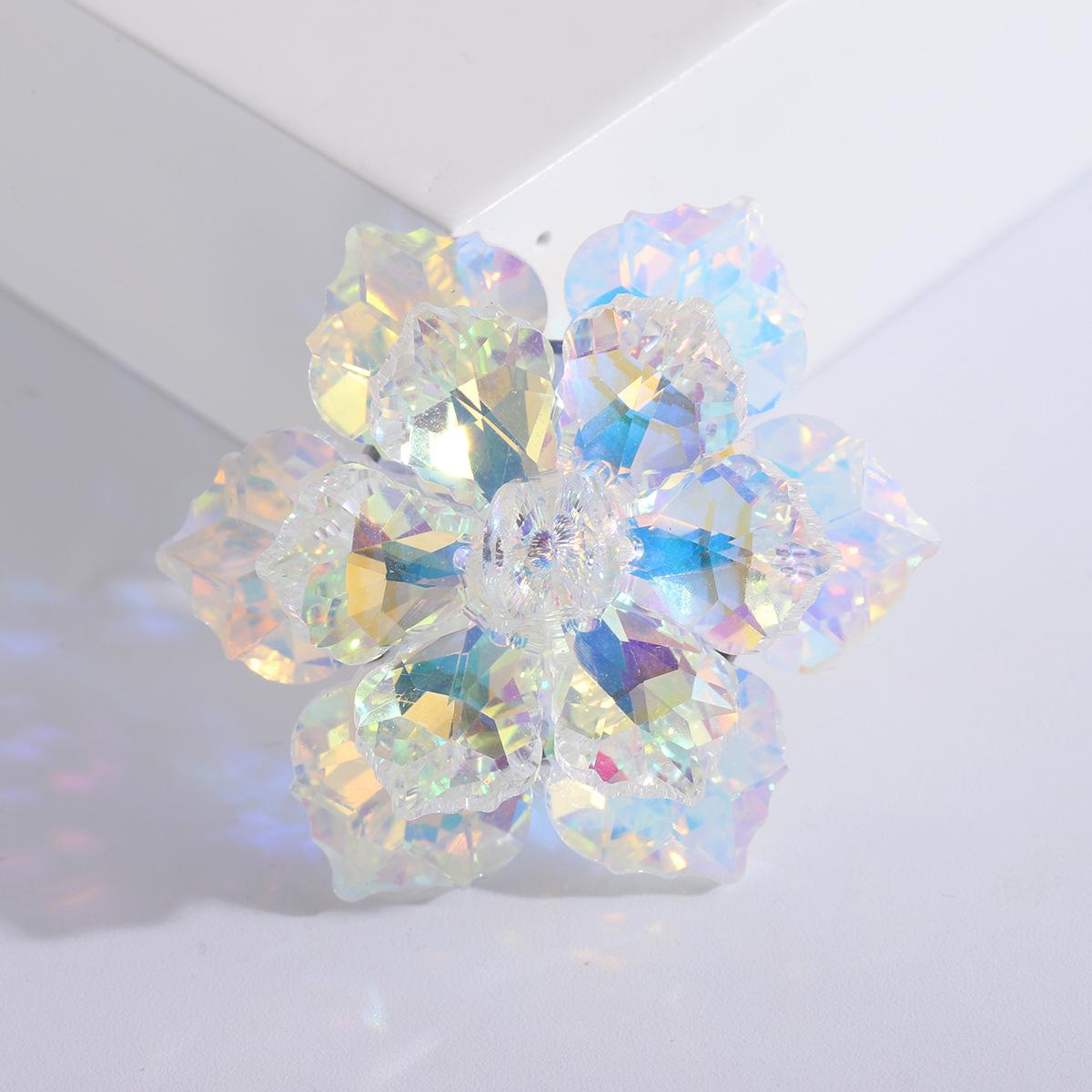 Роскошная брошь в виде цветка из кристаллов, модная брошь в виде высококлассной одежды