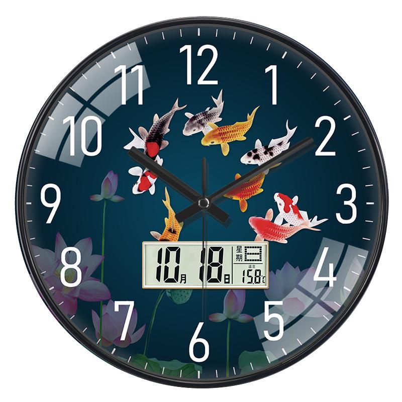 Vysoké 12palcové LED nástěnné hodiny Plastové hodinky Domácí dekorace Obývací pokoj Ložnice Tiché nástěnné hodiny Moderní umění Design