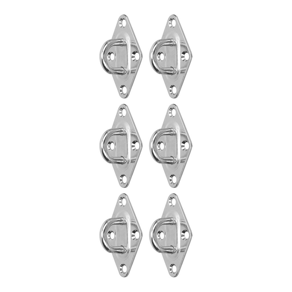 6 STÜCKE Diamant Ösenplatte Wandmontage Haken Marine Deckbeschläge Edelstahl für Sonnensegel