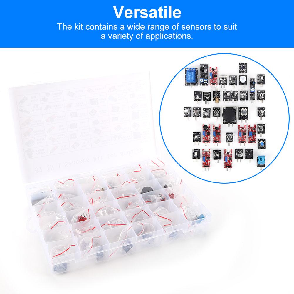 45-in-1-Sensormodule für Arduino Starterkit – besser als das 37-in-1-Sensorkit. 37-in-1-Sensorkit für Arduino Mega 2560 Nano