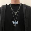 Angel Crossed Necklace Women Sweater Chain Female Hip-hop Non-fading Jewelry