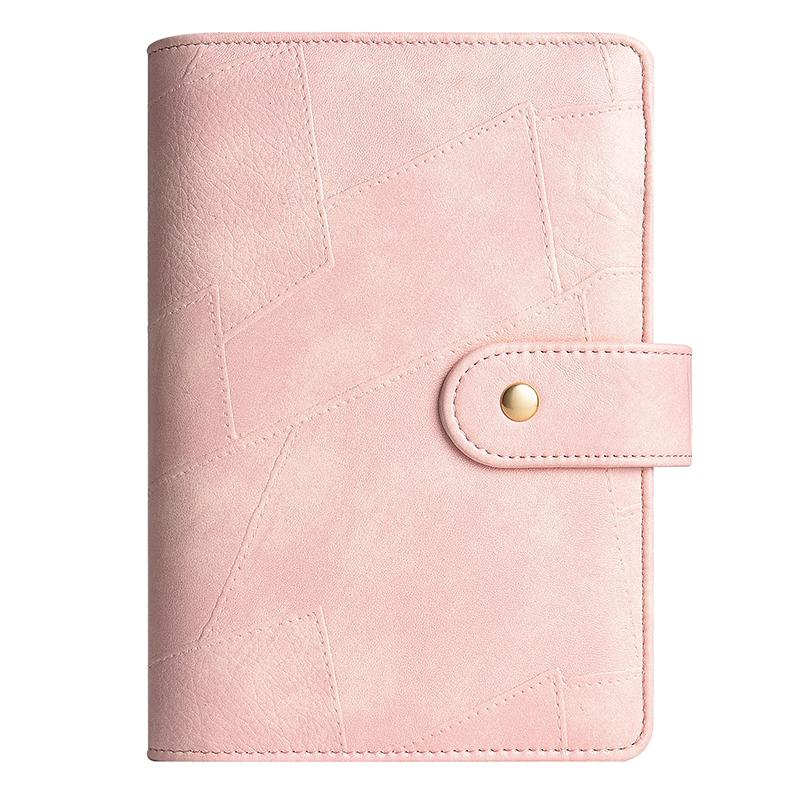 A6 Splicing Retro Style PU Leather DIY Binder Notebook Only Cover Diary Books Schedule Covers School Stationery