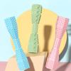 Hexagonal Dog Chew Toy Textured Rubber Puppy Teething Toy Dog Treat Dispenser Toy for Teeth Cleaning Boredom Relief Bite Training