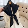 Solid Color Fashion Elegent Shawl Square Scarf For Women Summer Sun Protection Hijab Neckerchief Female Wraps Bandana