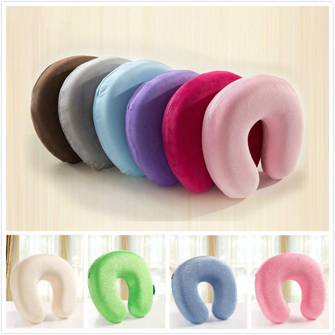 Luxurious Memory Foam U-shaped Travel Pillow With Plush Crystal Velvet Cover