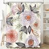 Chic Floral Bathroom Shower Curtain Modern Design for Home Decor White Black Pink Flower Pattern Waterproof Fabric Custom Size a