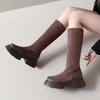Boots 2025 Autumn New Thin Boots Thick-soled Women's Sleeve Boots Versatile Fashion Simple Thick Heel Elastic Boots