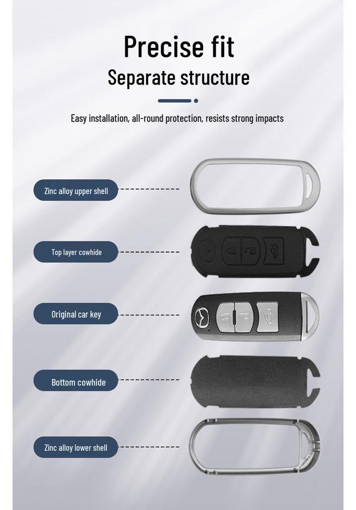 “Mazda Key Cover for CX-5, MA3, Angkesaila, CX-50, Xingye, CX-30, ATZ – Metal Design for Men and Women”