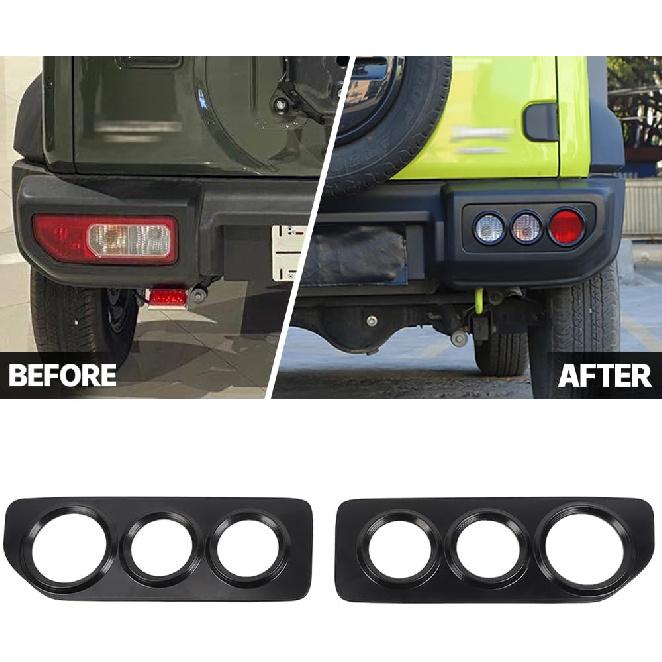 Tail Light Cover Rear Taillight Guards Lamp Protector for Suzuki Jimny JB64 JB74 2019 2020 2021 2022 2023 2024 2025 Exterior Accessories (Black)