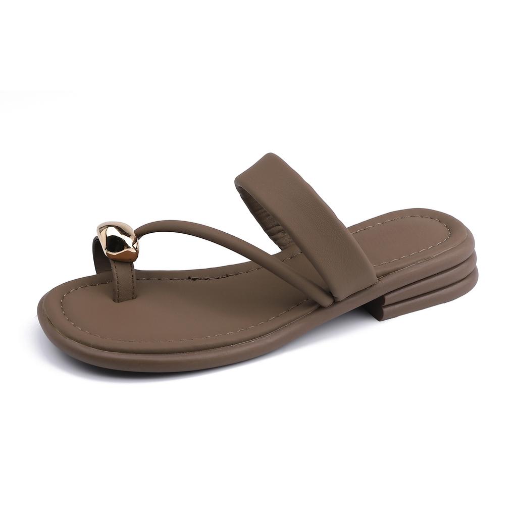 Yuanlitong Pigeon Egg Bubble Small Gold Bead Set Toe Thick-bottomed Beach Casual Slippers Women's Sandals Outside Summer Slippers