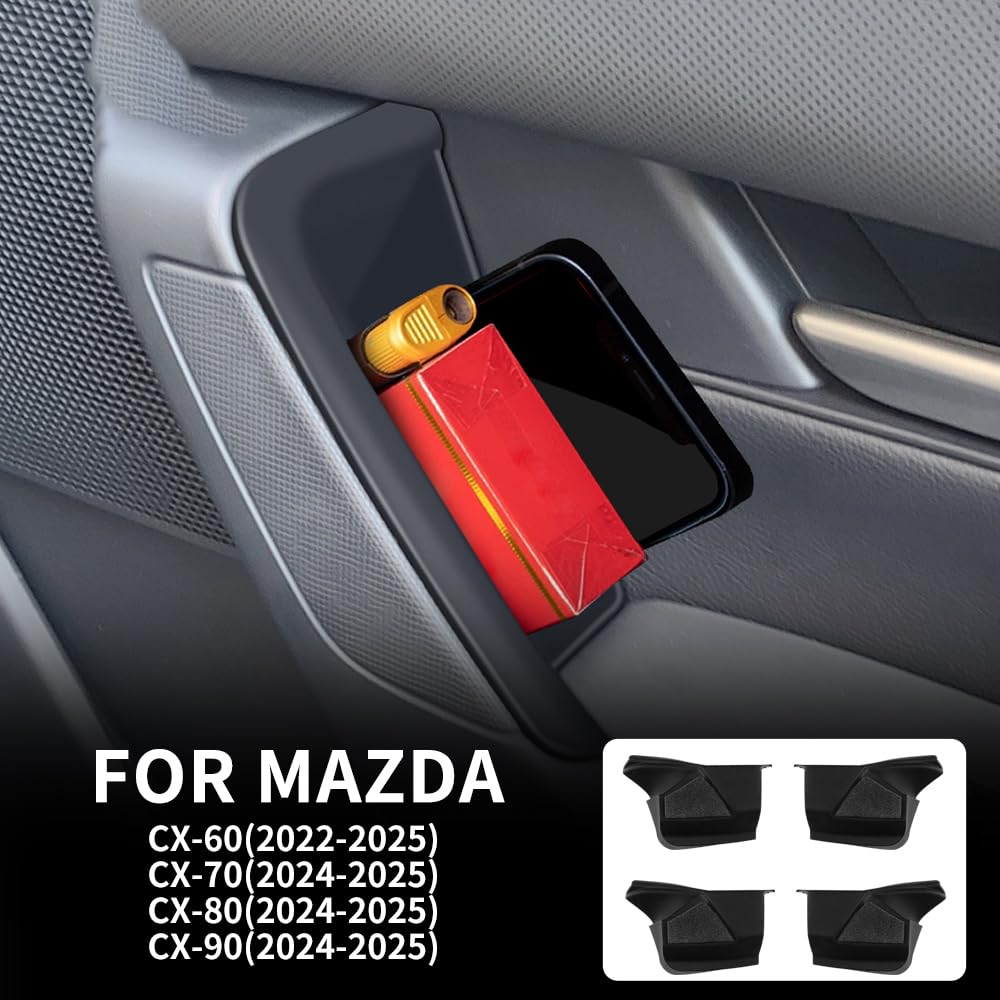 

FDAIUN Коробка для хранения в зазор между подлокотником двери автомобиля и сиденьем подходит для Mazda CX-60 (2022-2025) CX-70/CX-80/CX-90 (2024-2025 гг.), Силикон, Mazda CX-60/70/80/90 чёрный
