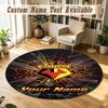 Round Rug Custom NameWatford FC Pattern Non Slip Carpet Home Floor Decor