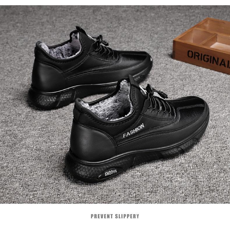 Winter Men Sneakers Plush Warm Fashion Snow Boots Sports Casual Platform Shoes Waterproof Antiskid Outdoor Walking Boots 2025