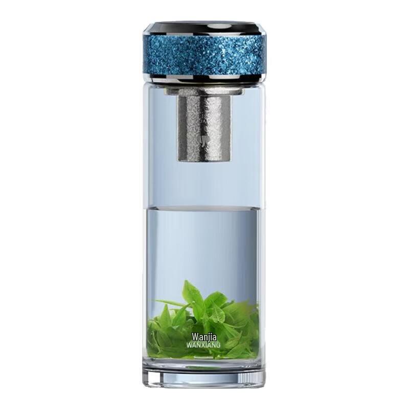 Wanxiang Double-Wall Borosilicate Glass Tea Infuser Tumbler