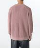 MUSINSA STANDARD Pigment Ribbed Crew Neck Knit [Smoke Pink]
