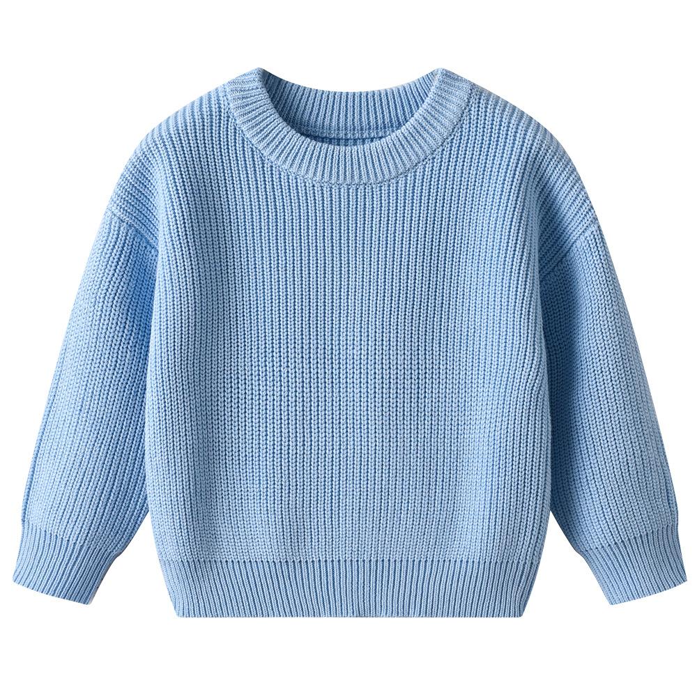 Autumn and Winter Baby and Children's Pullover Base Knitted Sweaters Baby Sweaters In Stock Small and Medium Children's Sweaters