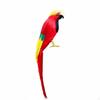 Feathered Parrot Figurine Handmade Artificial Decoration Colorful for Party, Garden, Patio a