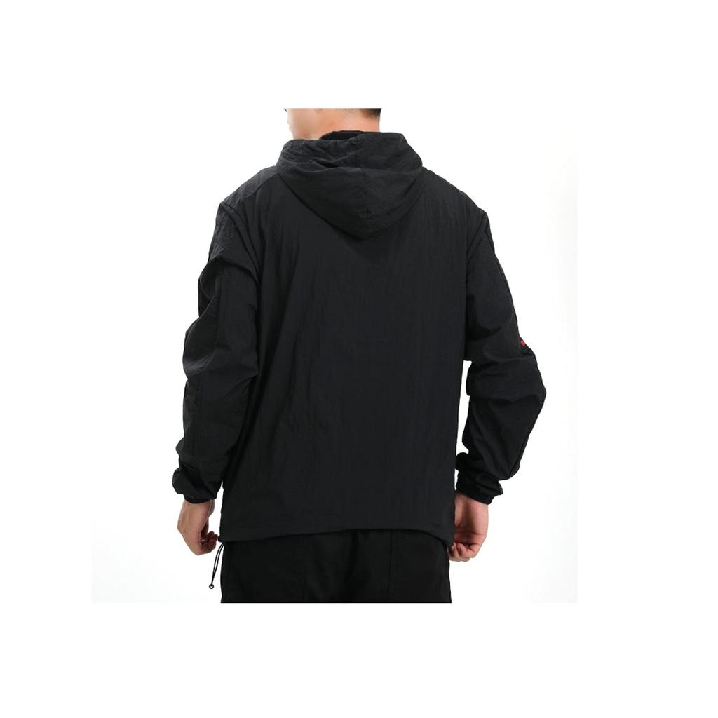 Jordan Jumpman Windbreaker With Full Zip Front And Hood Men Outerwear Black CN3824-010