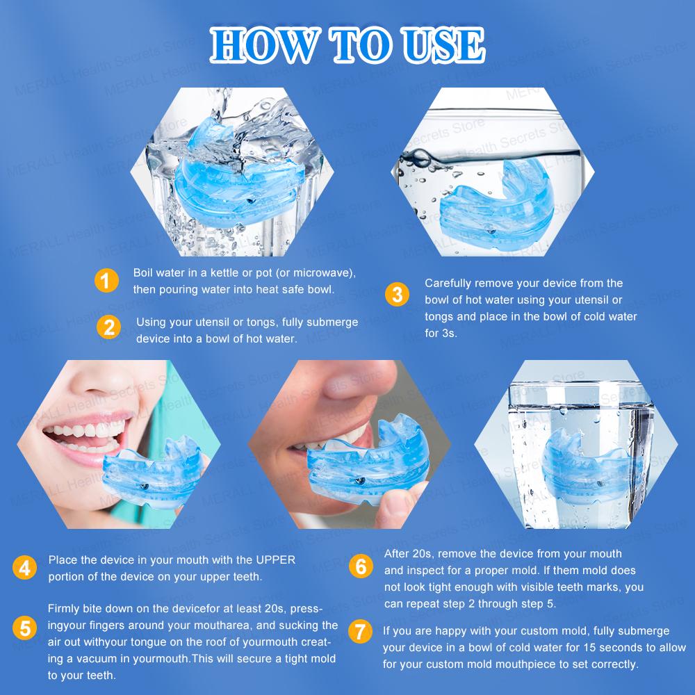 Anti Schnarch Bruxismus Mundschutz Schnarchen Stopper Mundstück Zähne Bruxismus Schlafhilfe Apnoe Geräte Nacht Anti-Schnarch Mundschutz