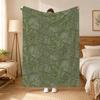 Bohemia Green Bohemian Wall Art Throw 240G Flannel Blanket, Suitable For Sofas, Beds, Offices,  Exquisite Gift Blankets