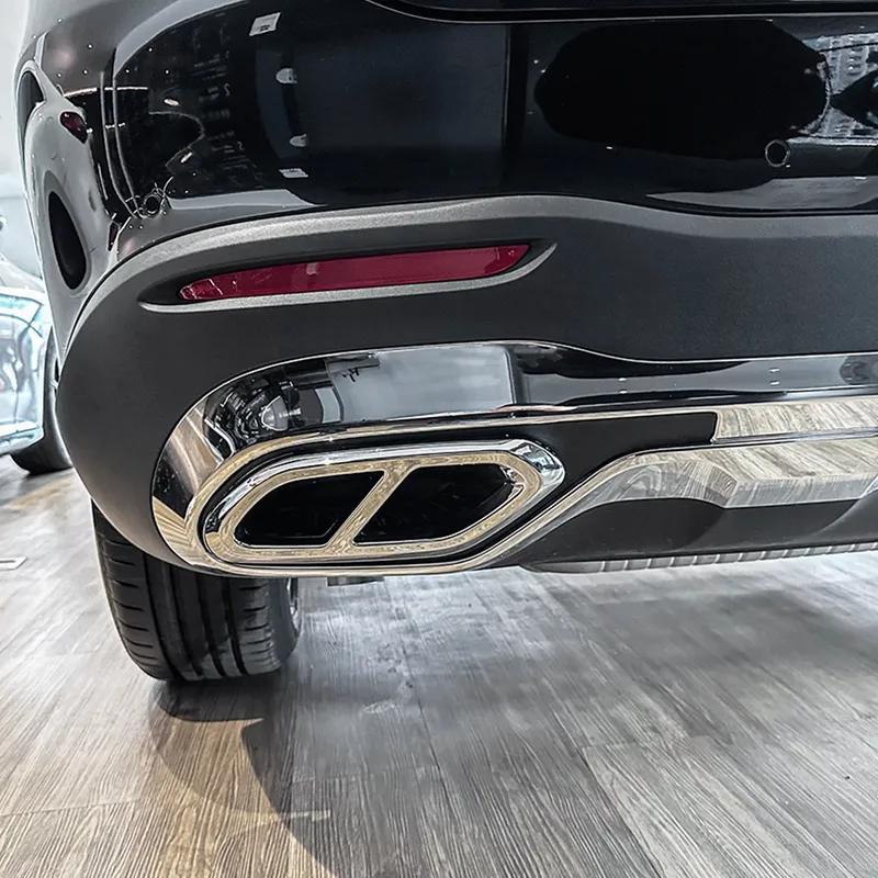 Für Mercedes Benz GLC Klasse X254 2023-UP GLC260 GLC300 AMG Heckstoßstange Auspuffabdeckung Zierleiste Schalldämpfer Vierfach-Endrohr Luftauslass Lüftungsgitterrahmen