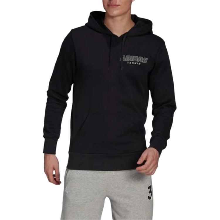 adidas Sweatshirts Men's Black Hooded Moderate Regular GK8158