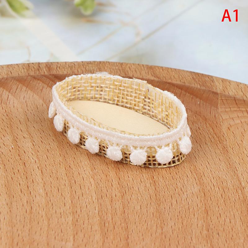 

1:12 Dollhouse Miniature Lace Storage Basket Model Decor Accessories Toys
