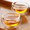 2 Pieces Glass Tea Set Double Cup fit for Using at Home Office Coffee Shop Hotel Etc