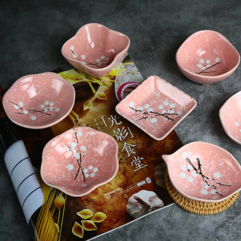Ceramic Taste Dish Small Plate Mini Soy Sauce Tray Saucer Seasoning Bowl Jam Nut Porcelain Tableware Household Kitchen Supplies