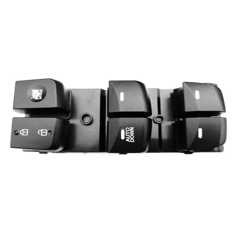 AA92-For Elantra 2011 2012 2013 2014 2015 Power Master Window Lift Control Switch LHD 93570-3X000 Black