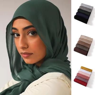Müslüman Kadınlar için Hicaplar Eşarp İnce Düz Şallar Femme Musulman Yumuşak Viskoz Reyon Başörtüsü İslami Türban Kafa Bandı 200x85cm