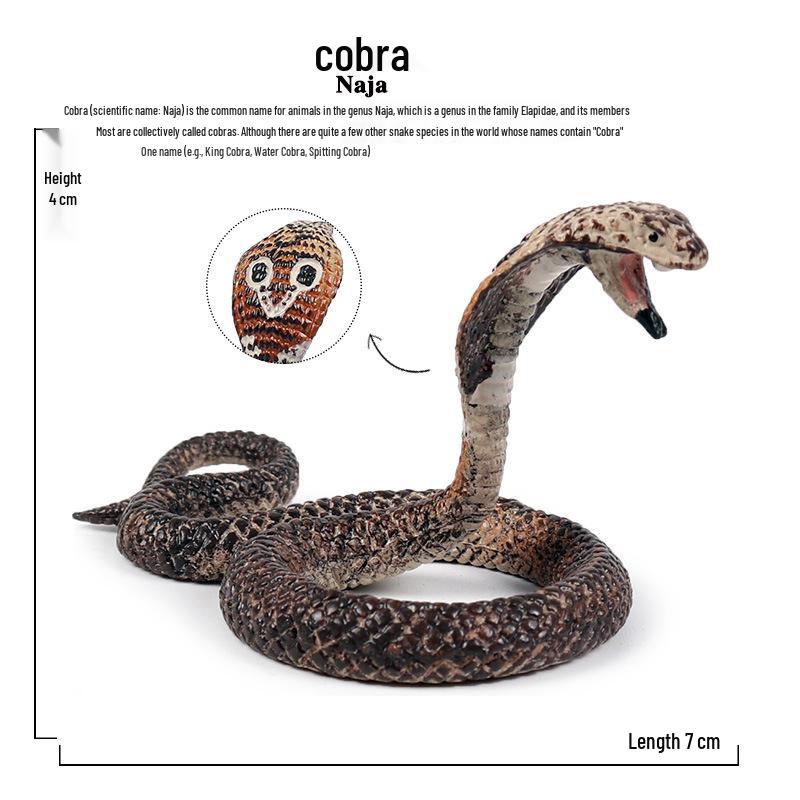 Large Snake Simulation Model - Giant Python & Cobra Children's Toy Ornament