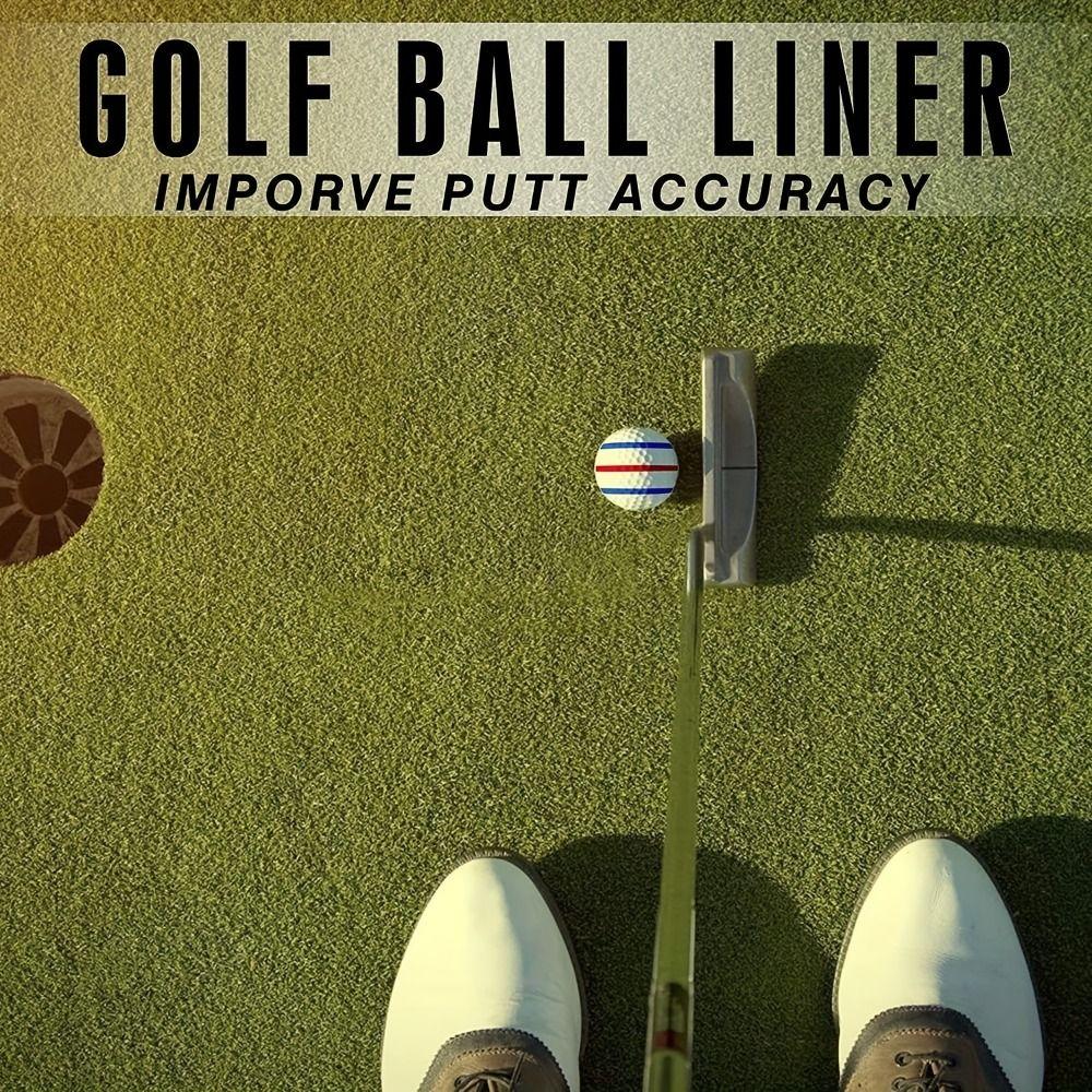 8Pcs/Set Precision Golf Balls Alignment Exerciser 4 Marking Stencils Golf Ball Marker Pen Gymnasium