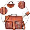 Handmade Super Refined Leather Vintage Laptop Messenger Briefcase Bag Satchel